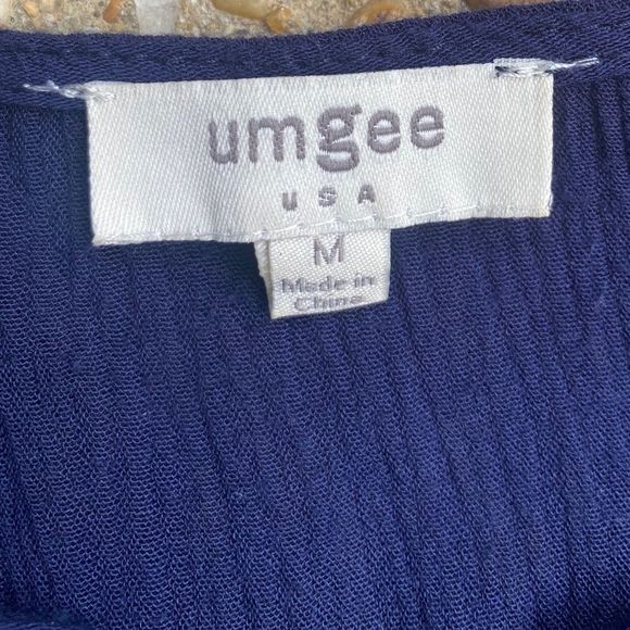 Umgee Boho Peasant Embroidered V-Neck Casual Dress Size M - Picture 3 of 8